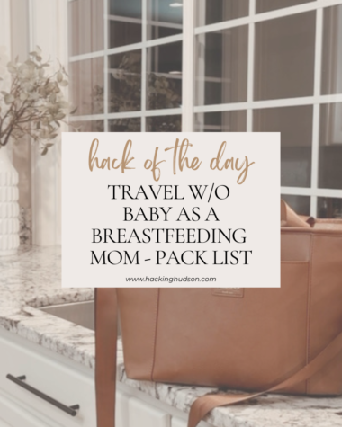 travel w/o baby as a breastfeeding mom